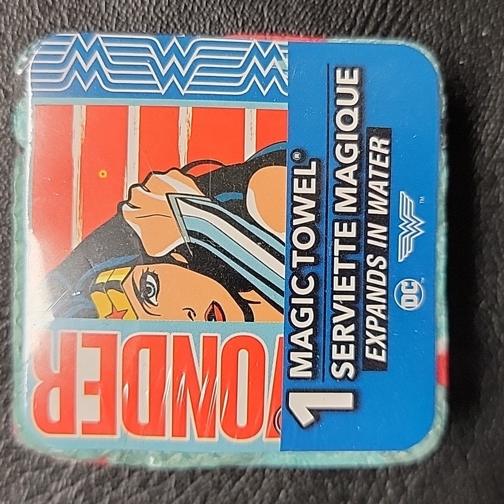 New DC Comics Wonder Woman Magic Towel - Compressed Washcloth